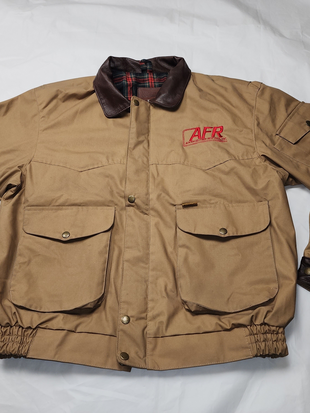 VTG KOOLAH Flannel Lined Wenstern Canvas Oilskin Tan/Brown Size Medium